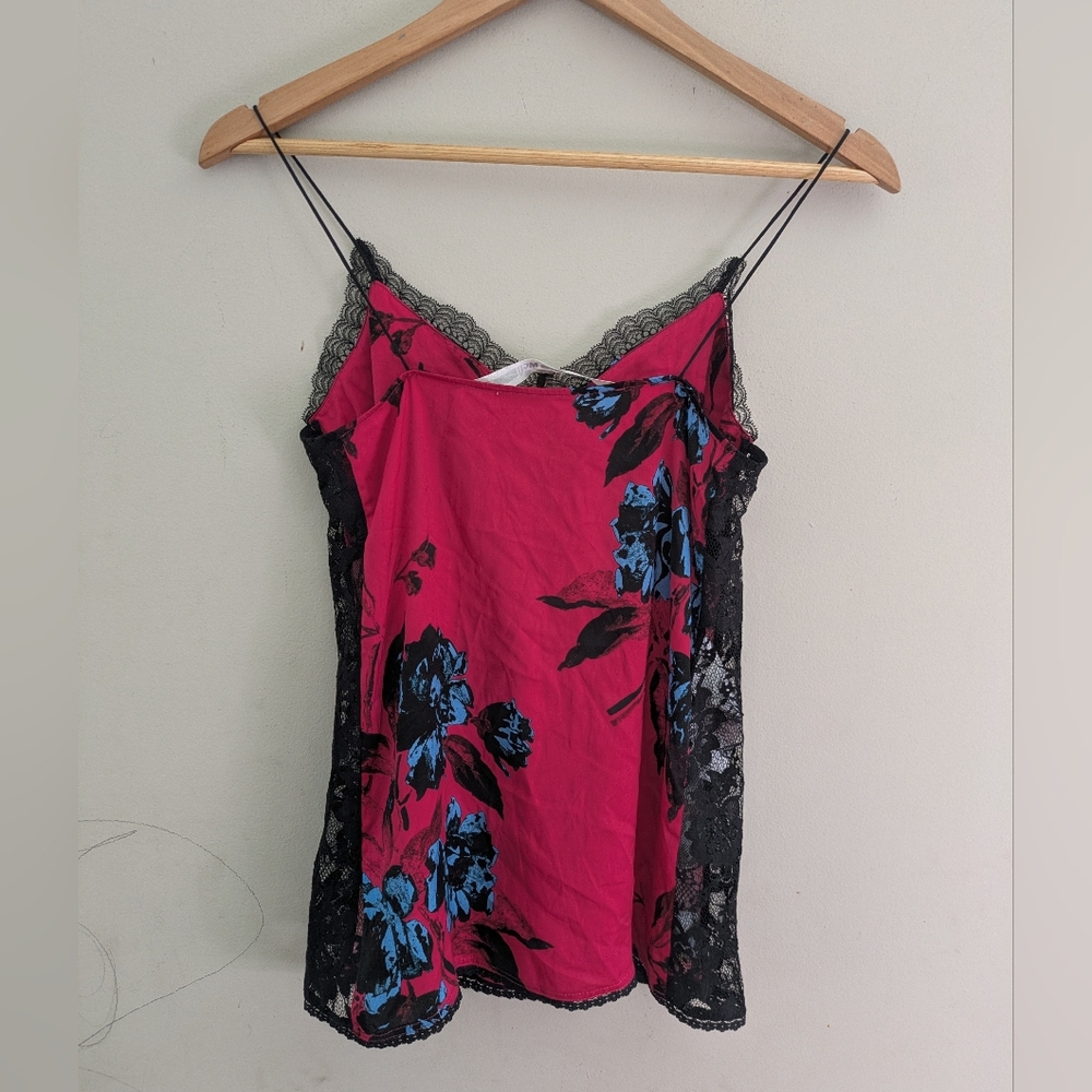 Alexander McQueen Pink Floral Lace Babydoll Cami Tank Top Size 0 NEW - Picture 9 of 12